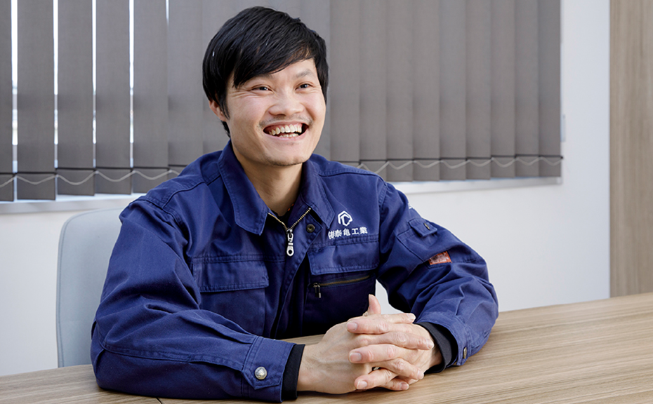 切削担当入社3年目ベトナム人